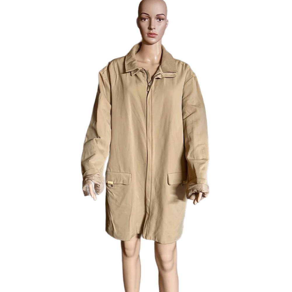 Dimensione ~ Vintage ~ Men’s X-Large ~ Beige ~ Made in Italy ~ Trench Coat - Picture 2 of 16